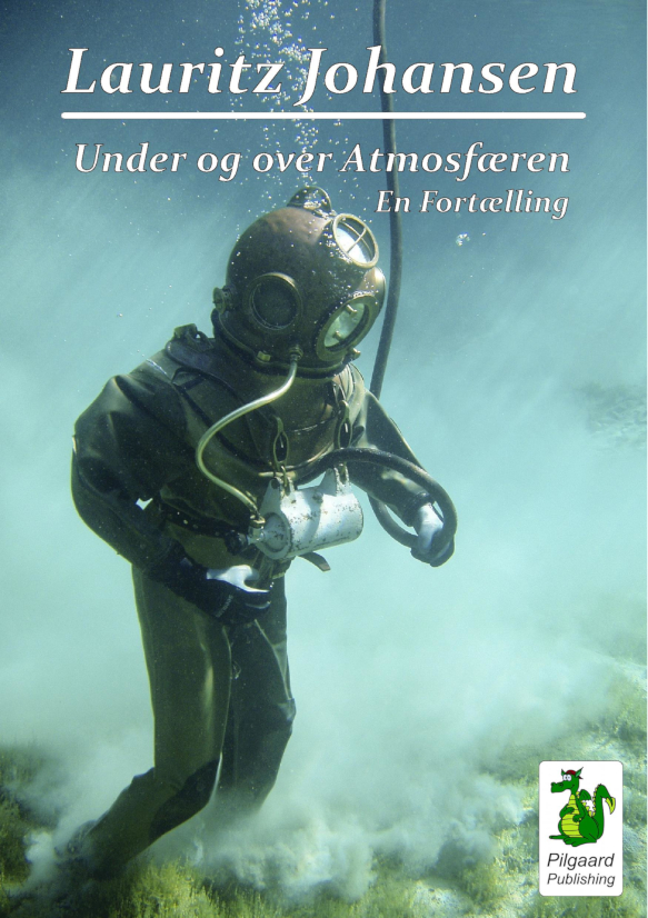 Lauritz Johansen - Under og over Atmosfæren. En Fortælling - Billede af en dybhavsdykker på bunden af havet.